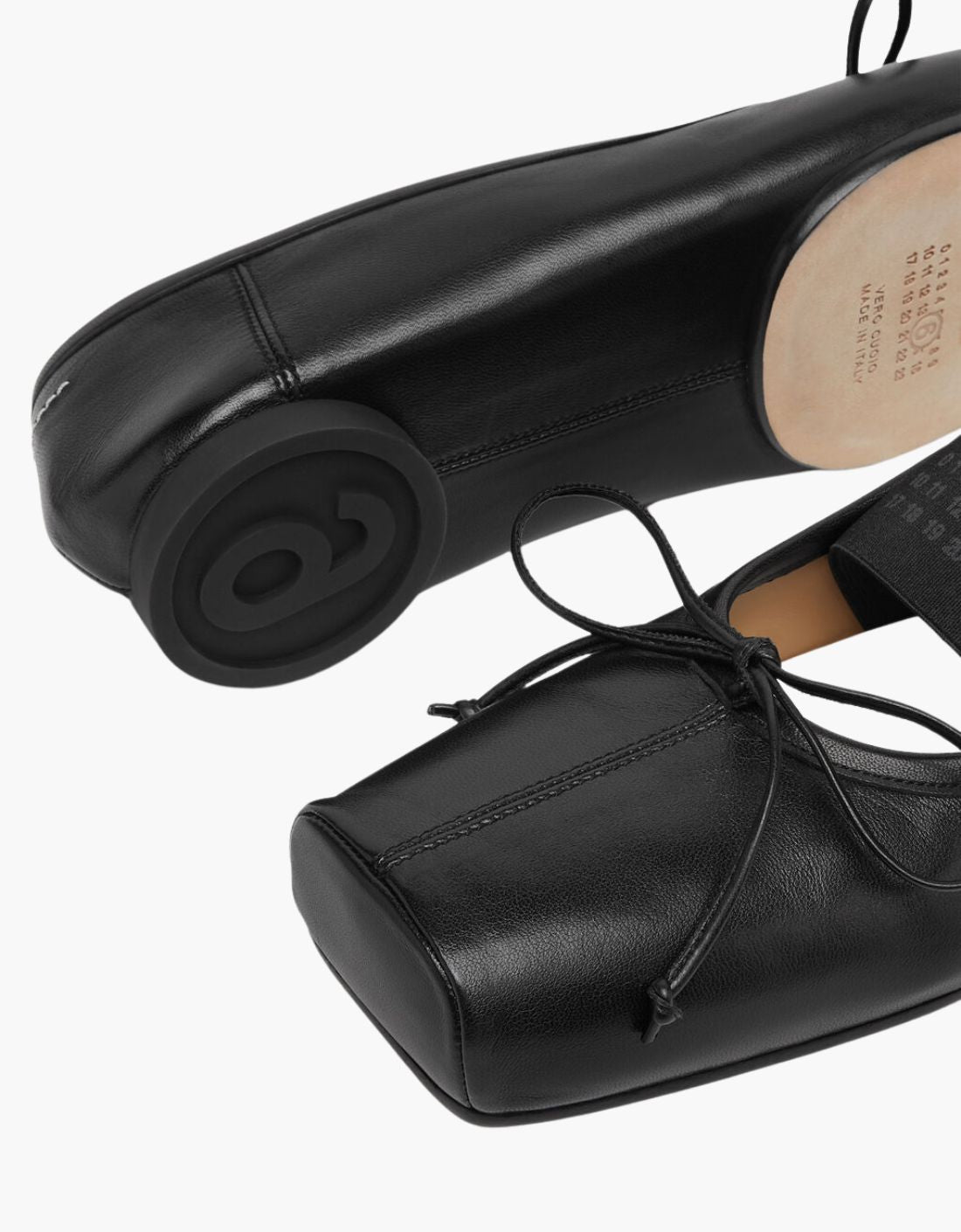 Bailarinas punta cuadrada piel MM6