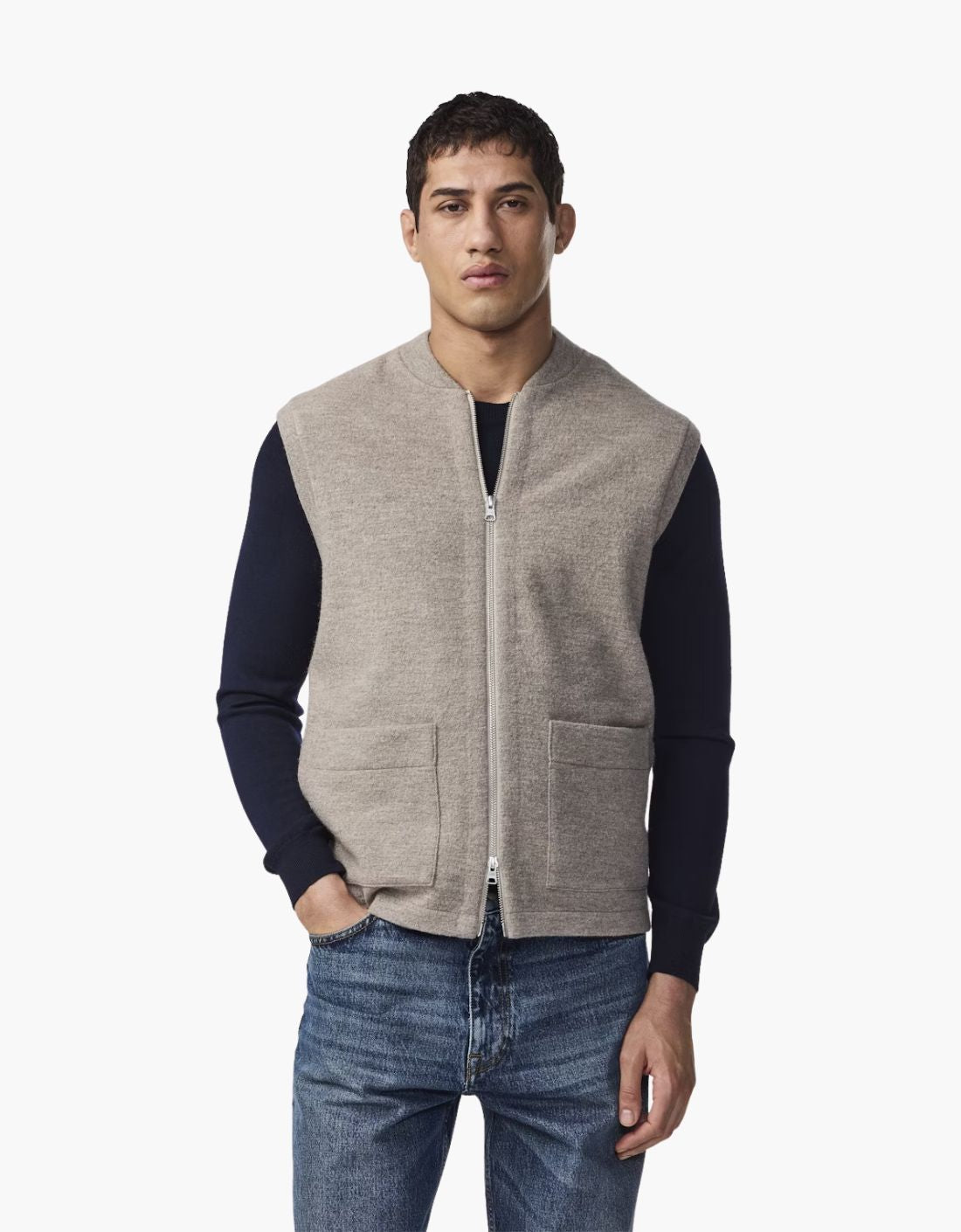 Chaleco lana afieltrada "Boiled"