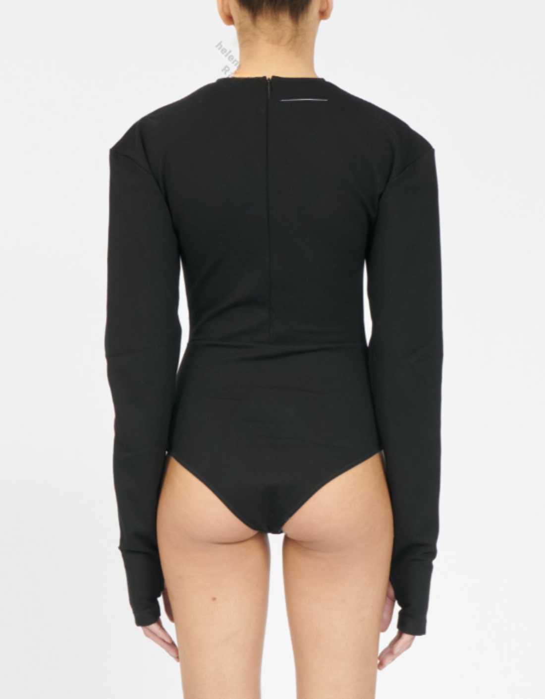 Body à manches extra-longues « Structure » avec épaulettes - MM6