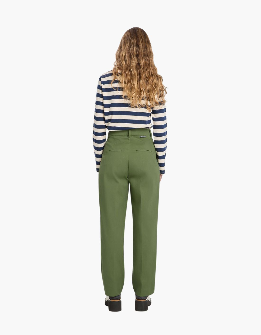 Pantalon tiro alto pinzas "Marina"