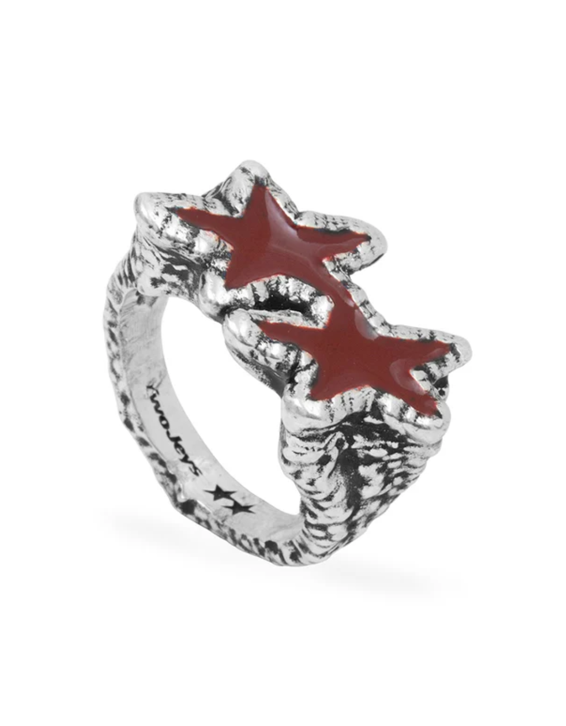 "Red Melted Stars" Ring