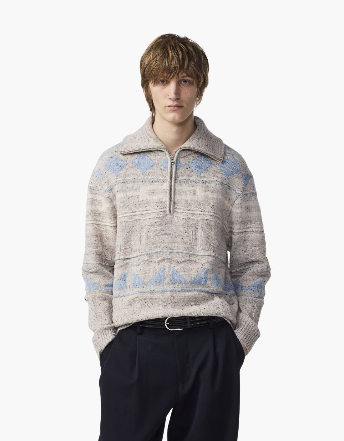 "William" half-zip sweater