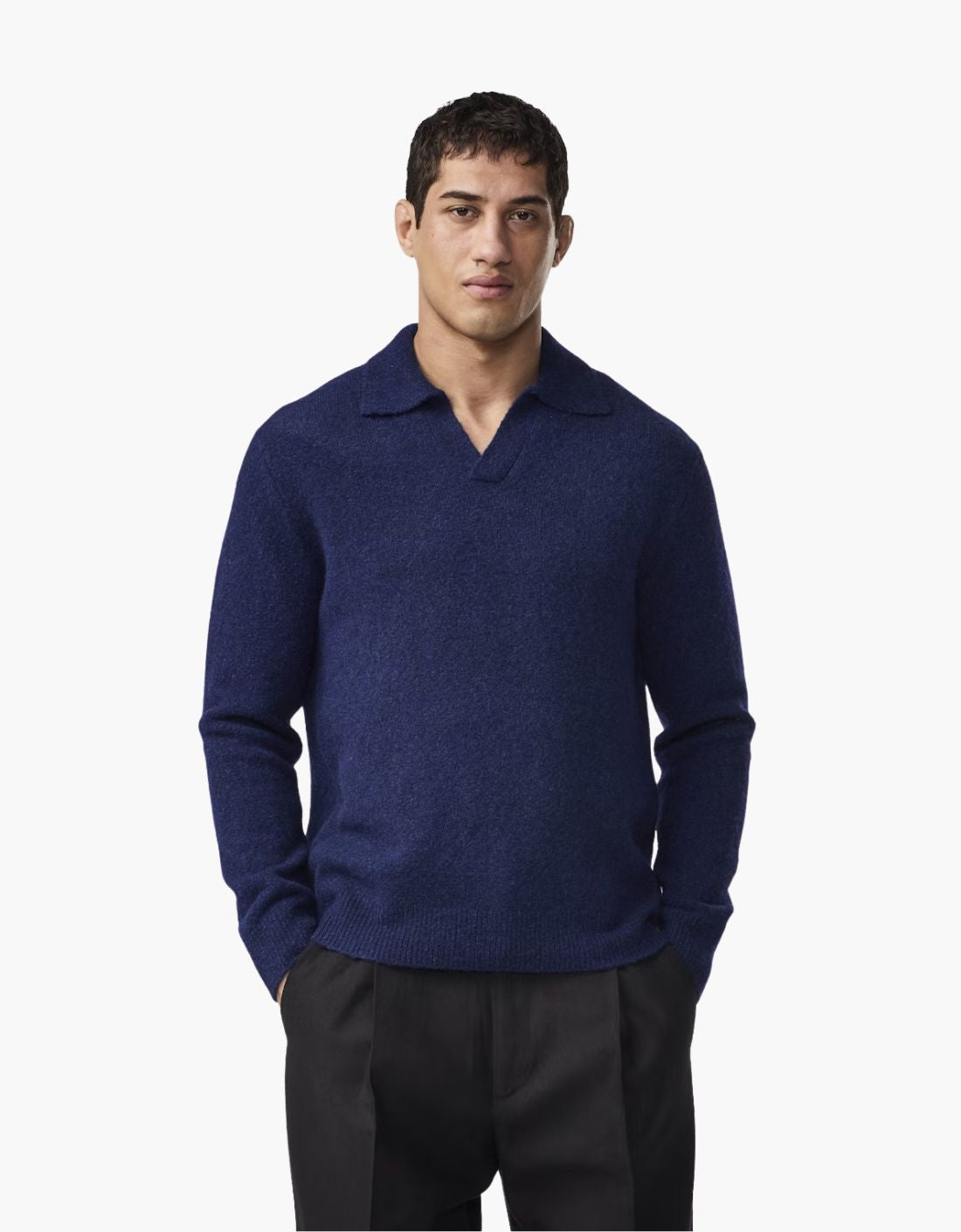 Jersey bouclé polo "Hope"