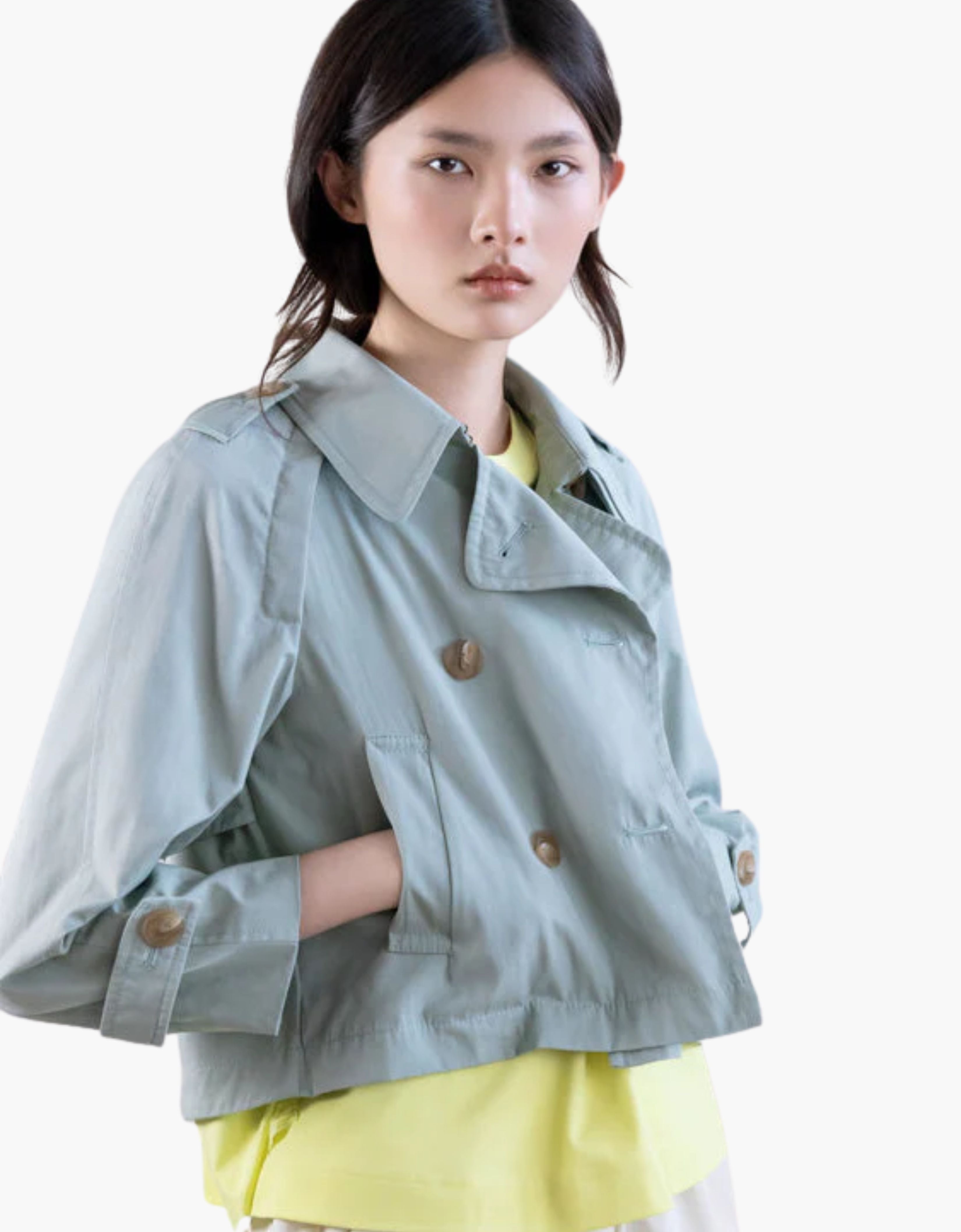 Chaqueta gabardina cropped