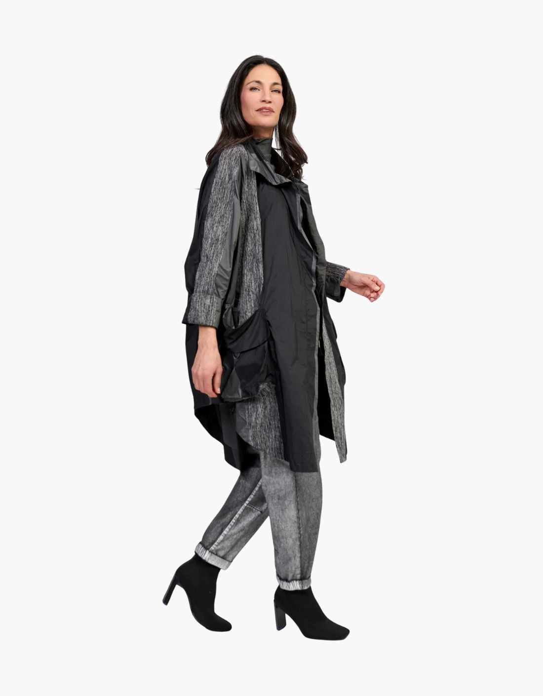 Chaqueta oversize rayas texturizadas "Vogue Iron"