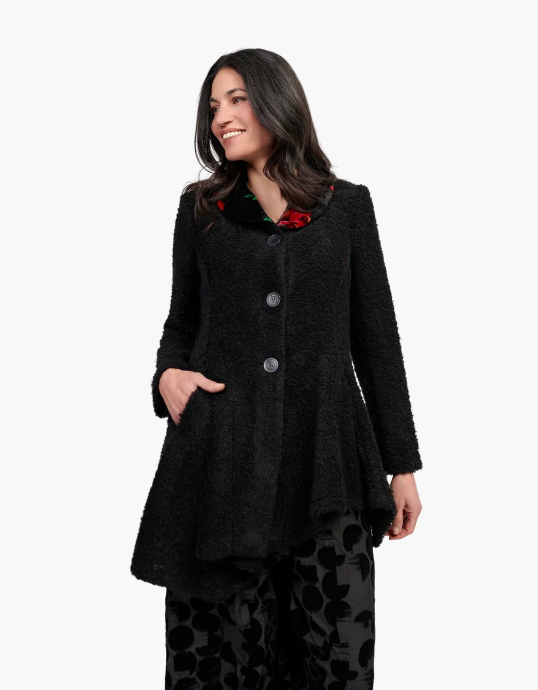 Chaqueta cuello terciopelo "Roses"