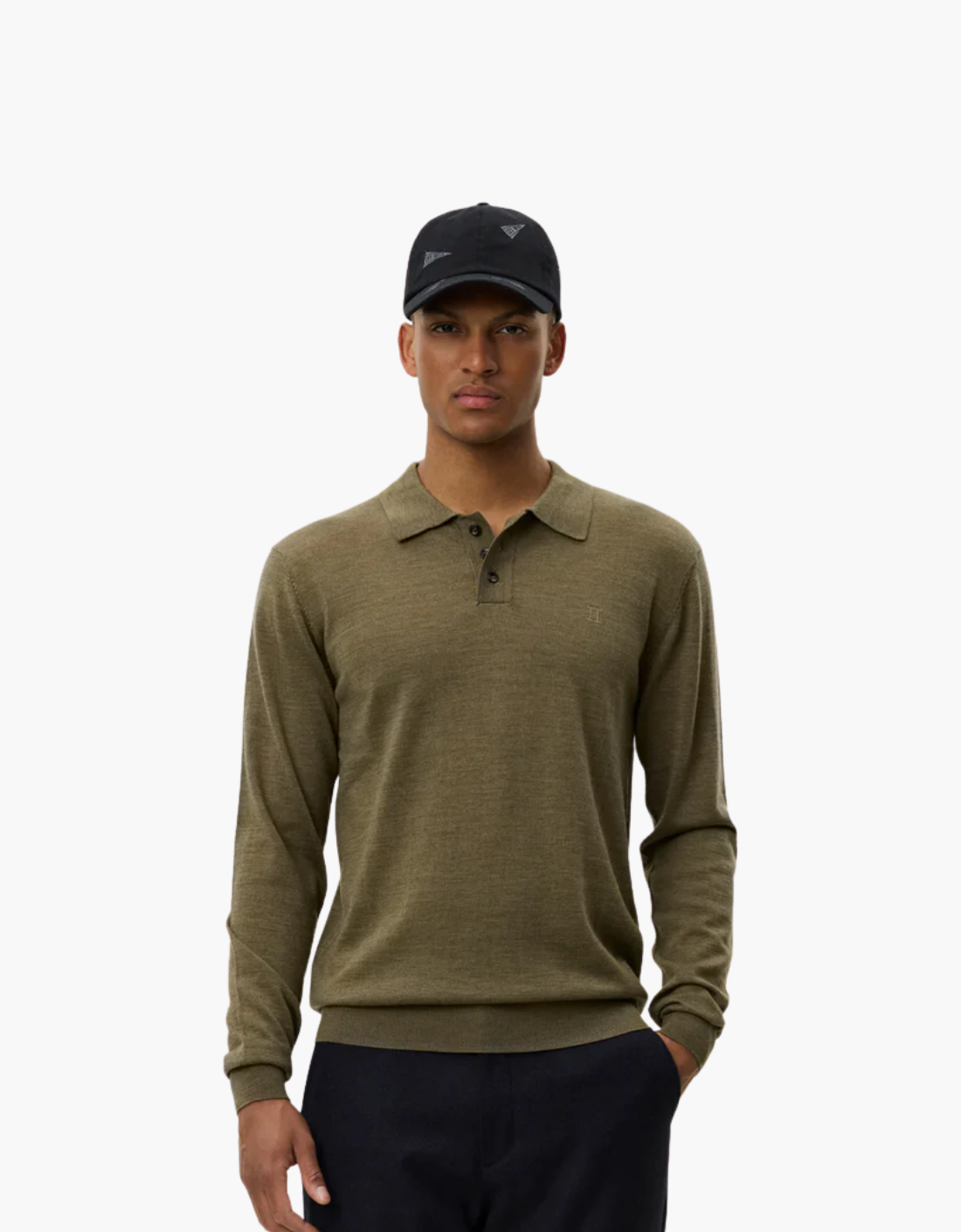 Polo à manches longues « Greyson » vert