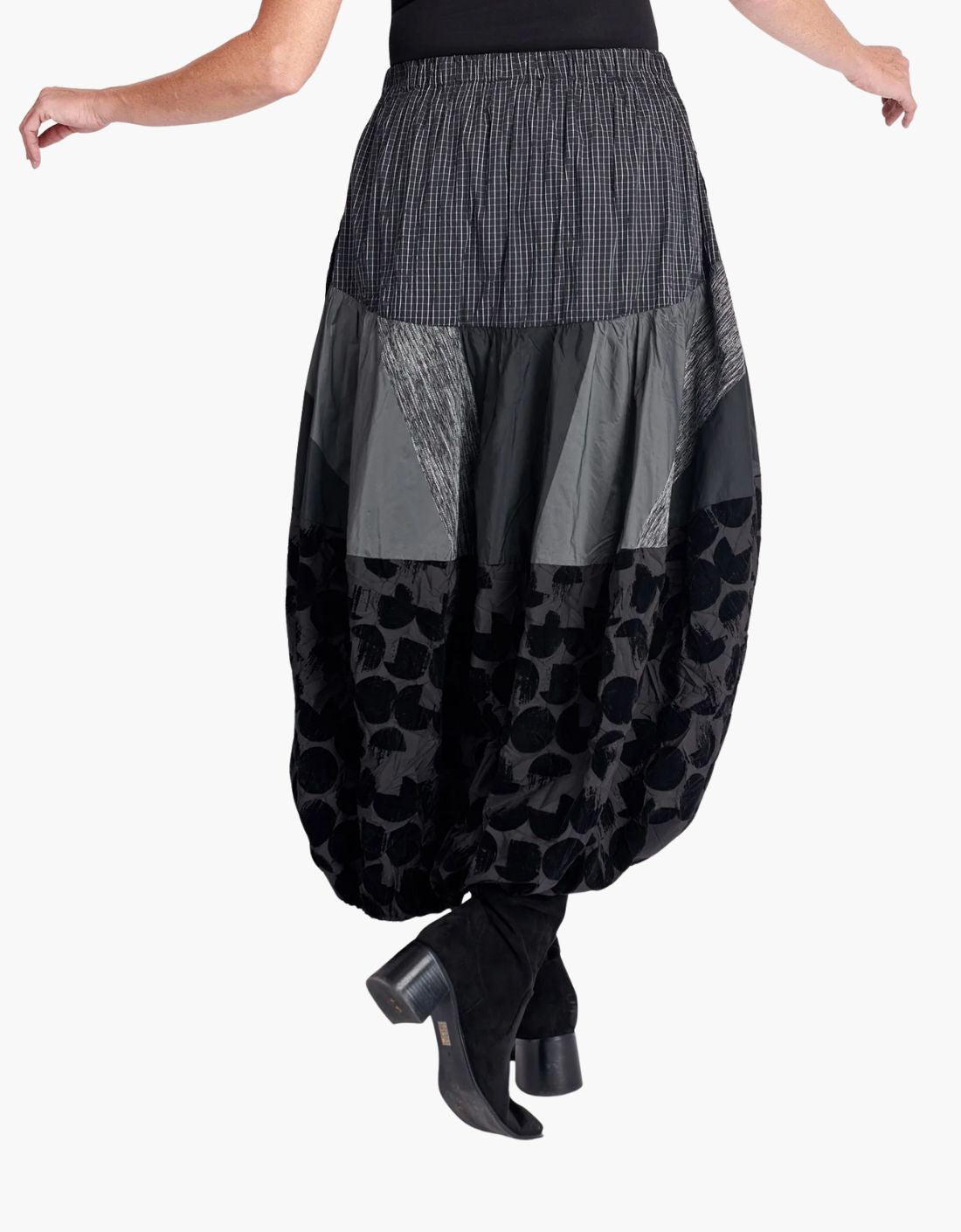 Maxi skirt in patchwork of "Cocoon Mix" fabrics