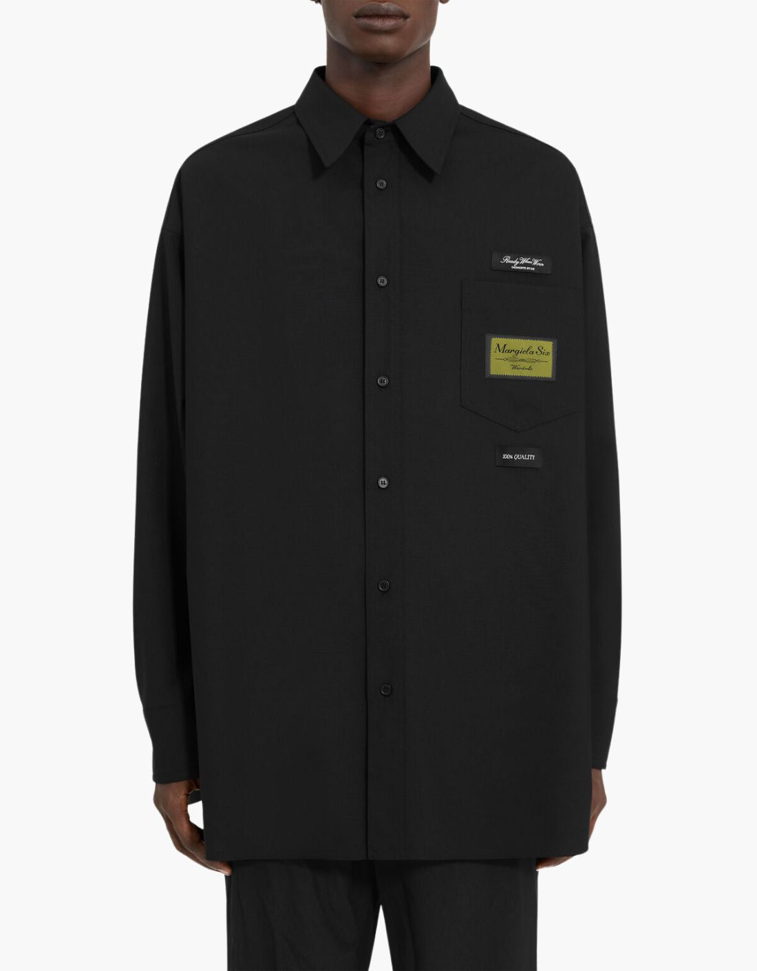 Camisa con parches mezcla lana - MM6