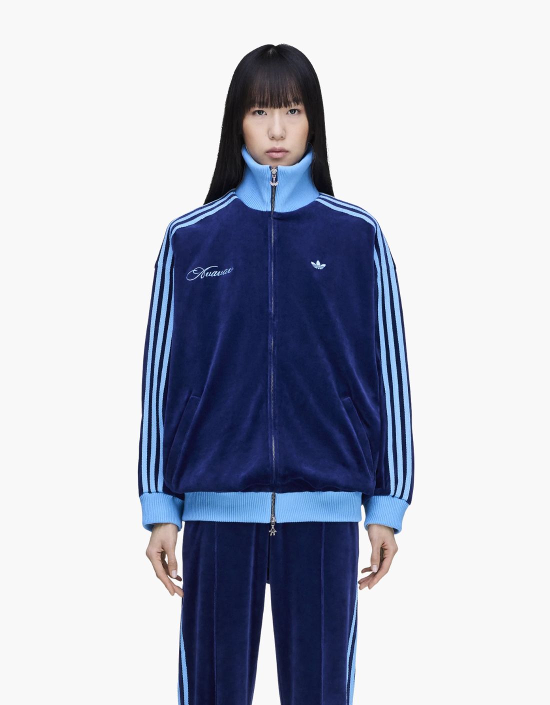 Sudadera con zipper "DK Blue Velvet" AVAVAV x ADIDAS