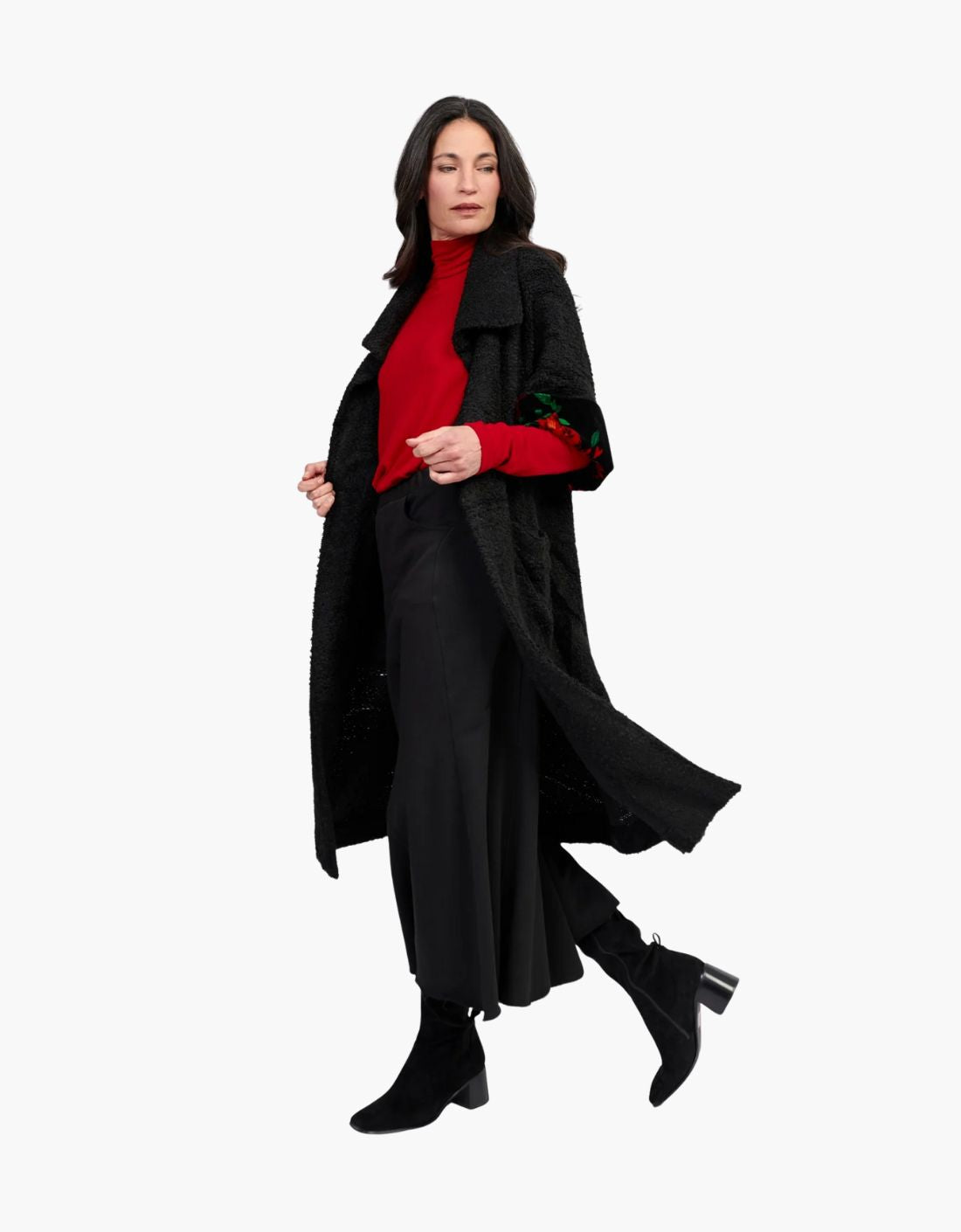 Abrigo con detalle estampado "Duster Roses"