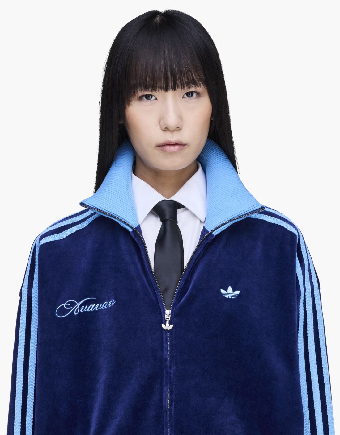 Sudadera con zipper "DK Blue Velvet" AVAVAV x ADIDAS