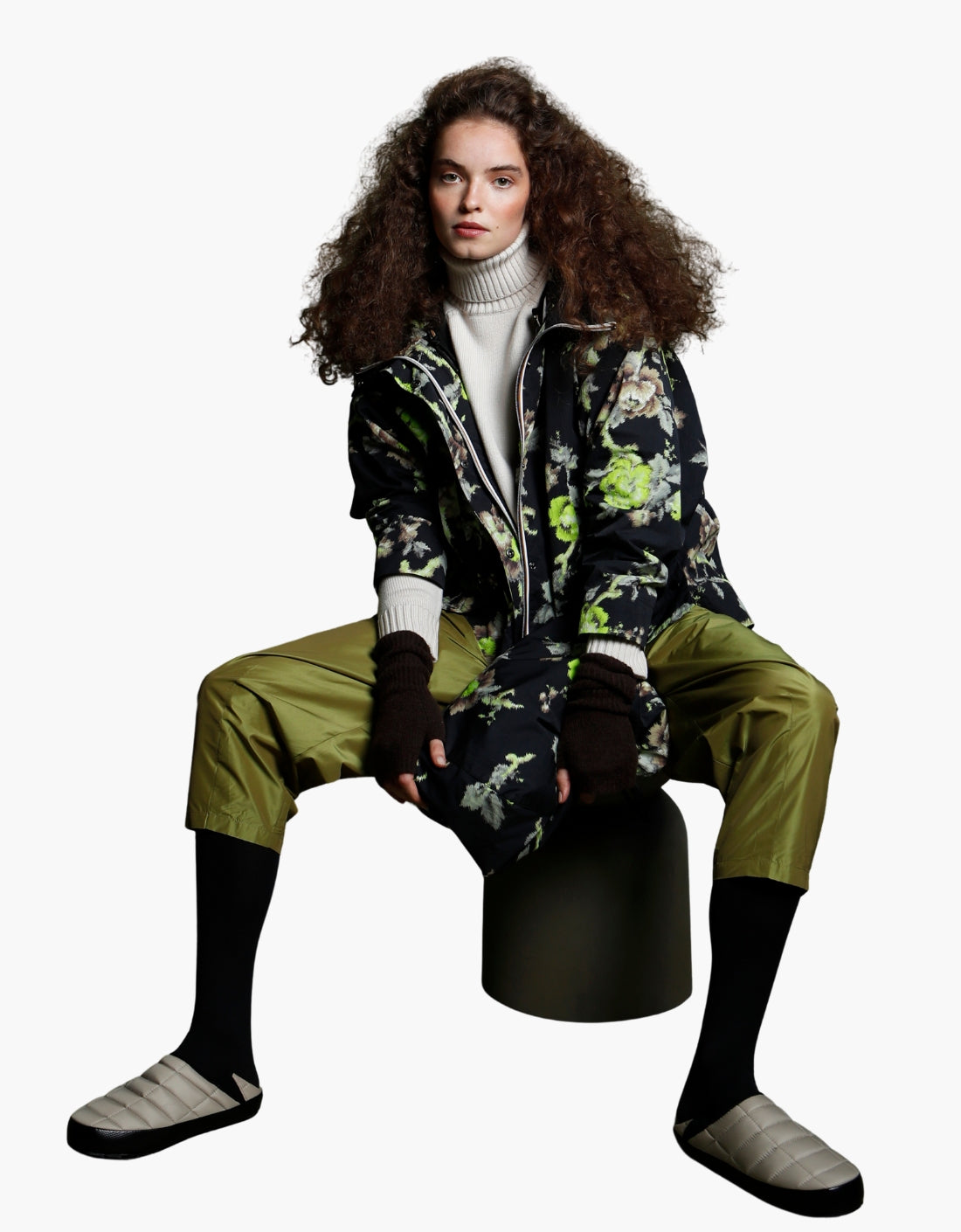 Chubasquero corto "Indian Flower"