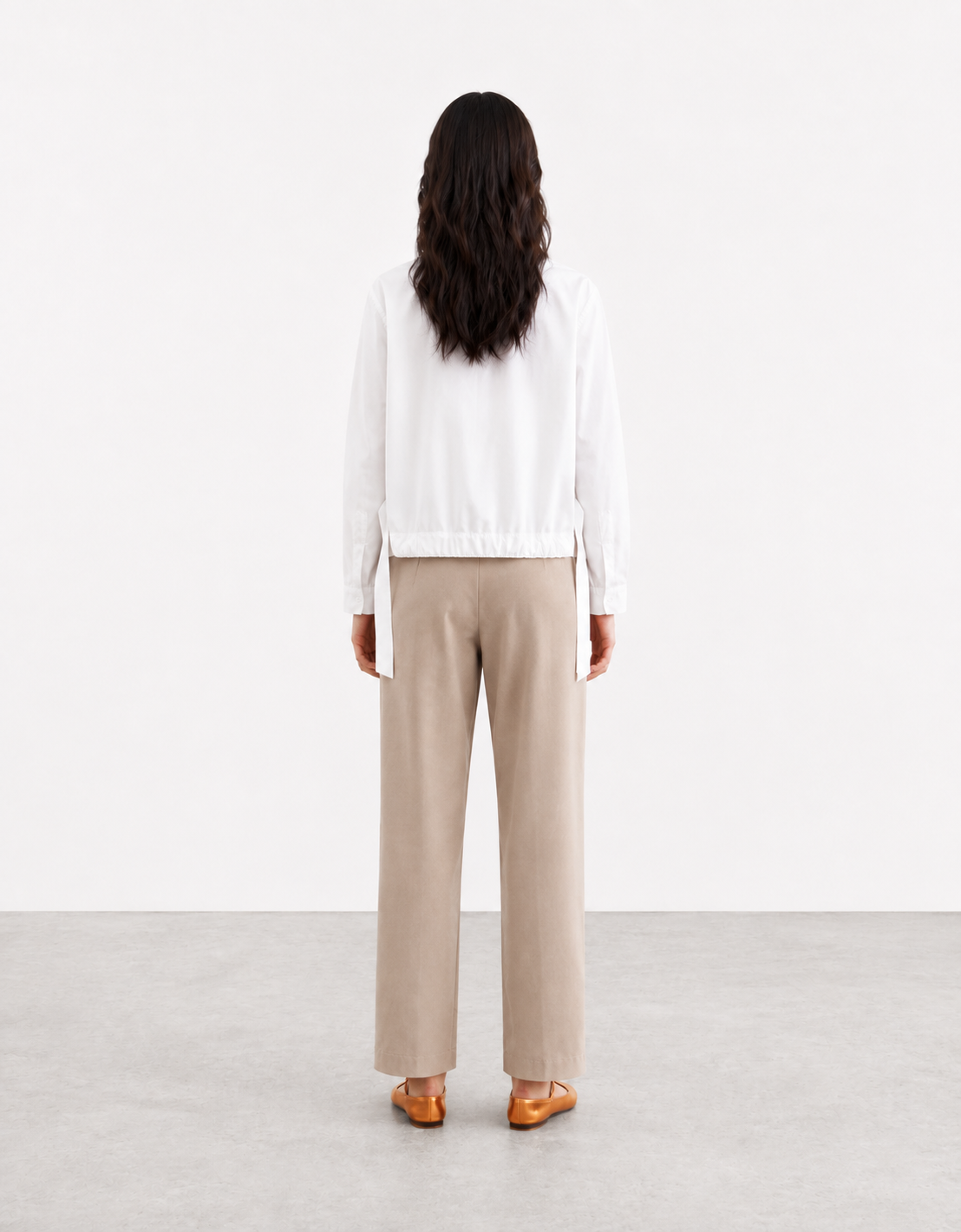 Blusa algodón bajo ajustable