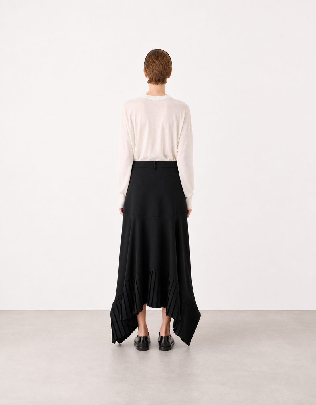 Falda midi de tablas