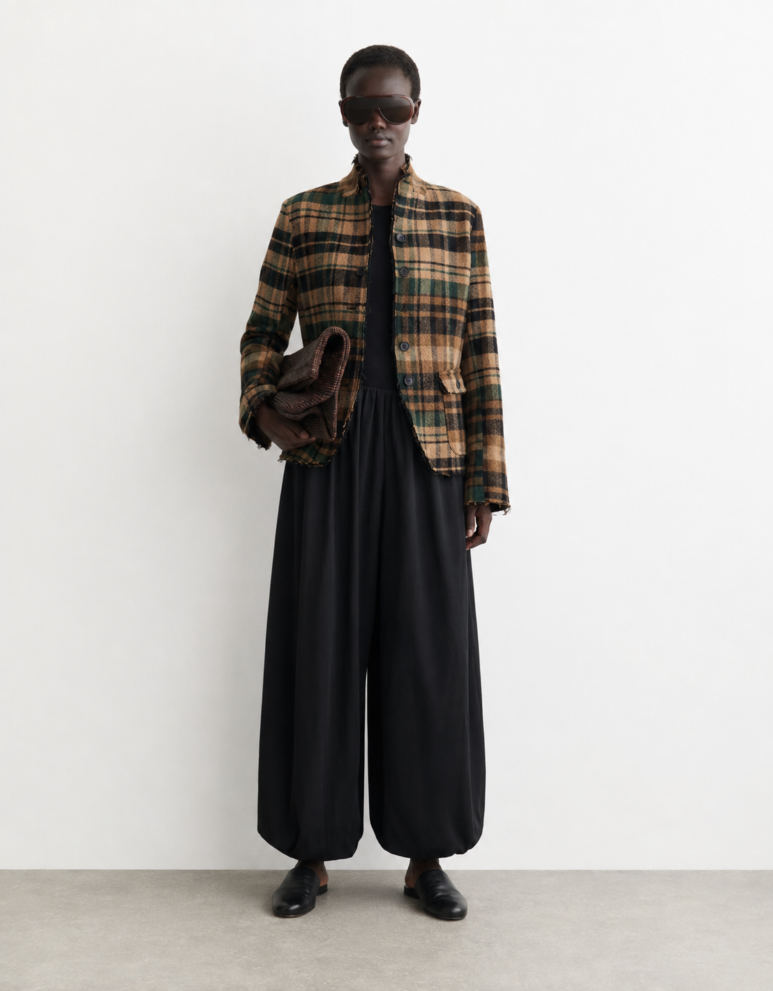 Americana cuadros lana "Forest Check"