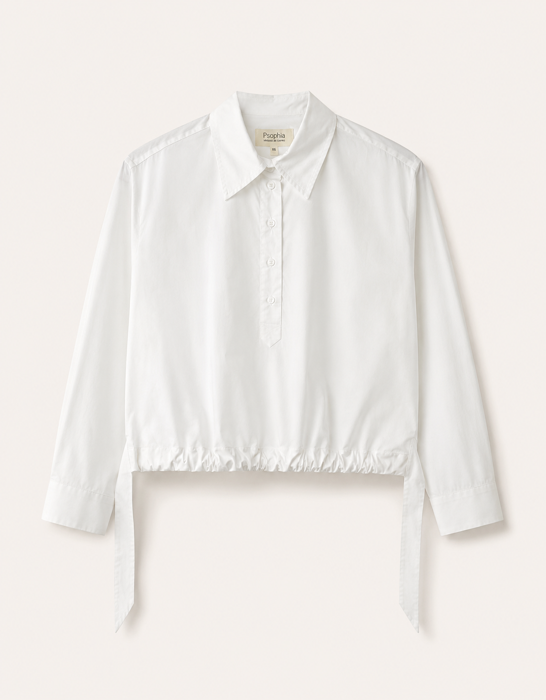 Blusa algodón bajo ajustable