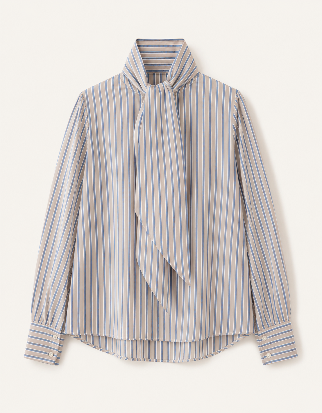 Blusa algodón rayas "Oatmeal"