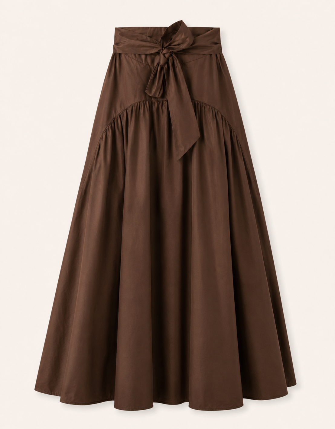 Falda amplia taffeta "Truffle"
