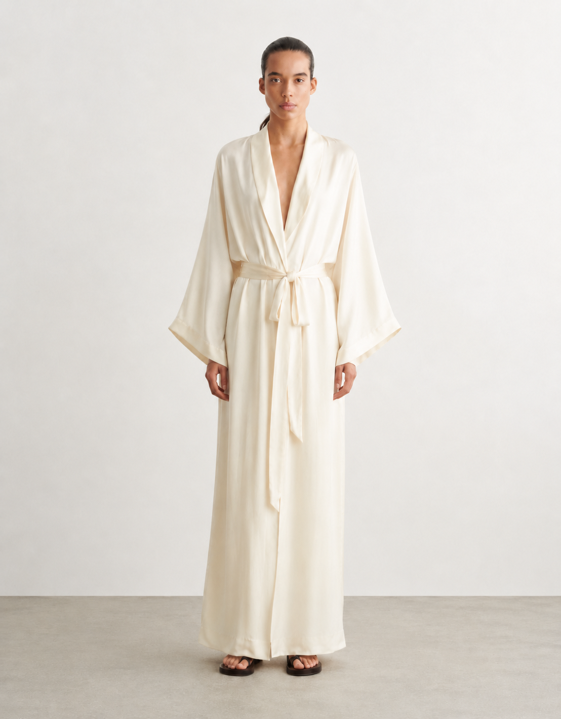 Vestido kimono de seda "Silk Sieno"