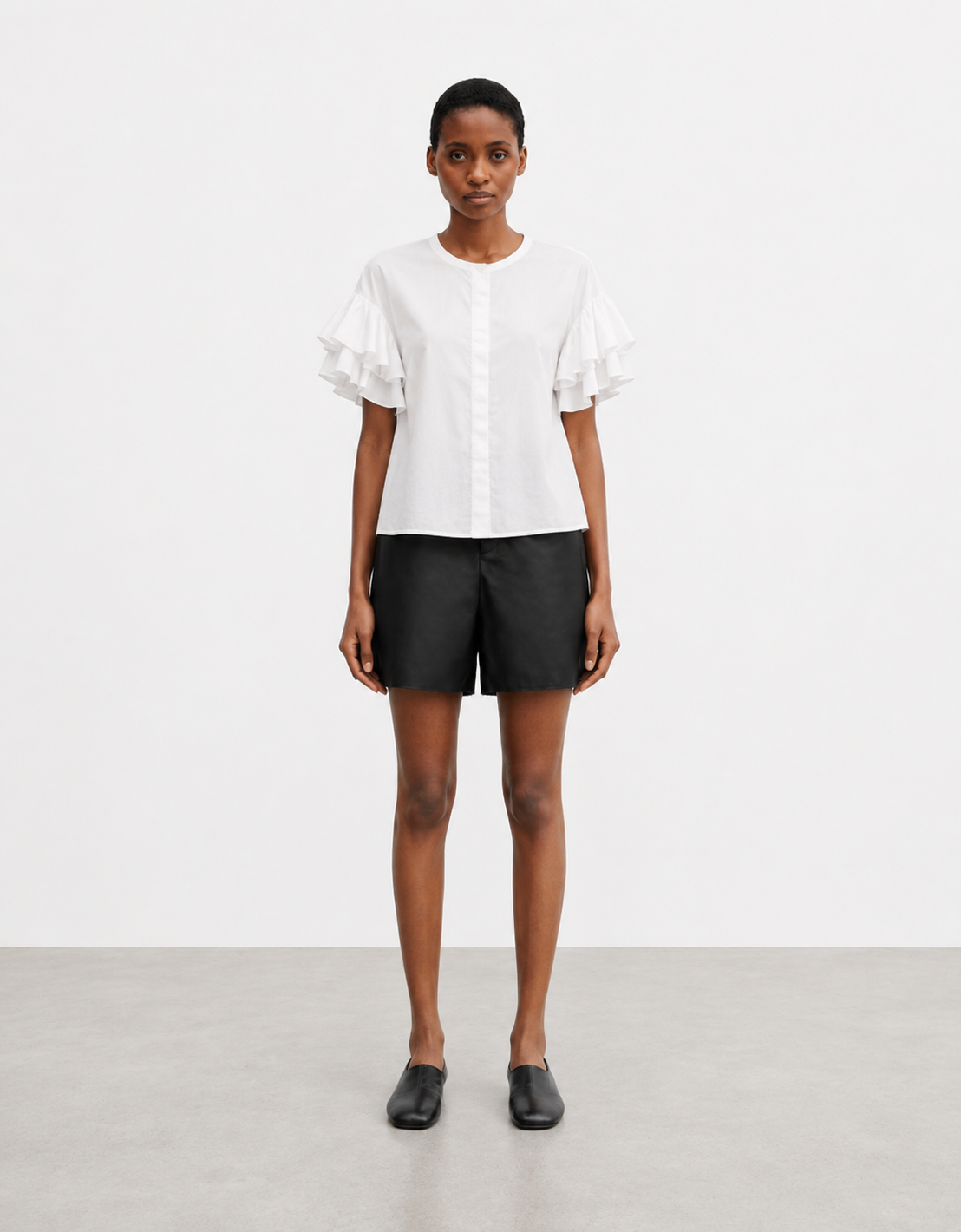 Camisa mangas volante
