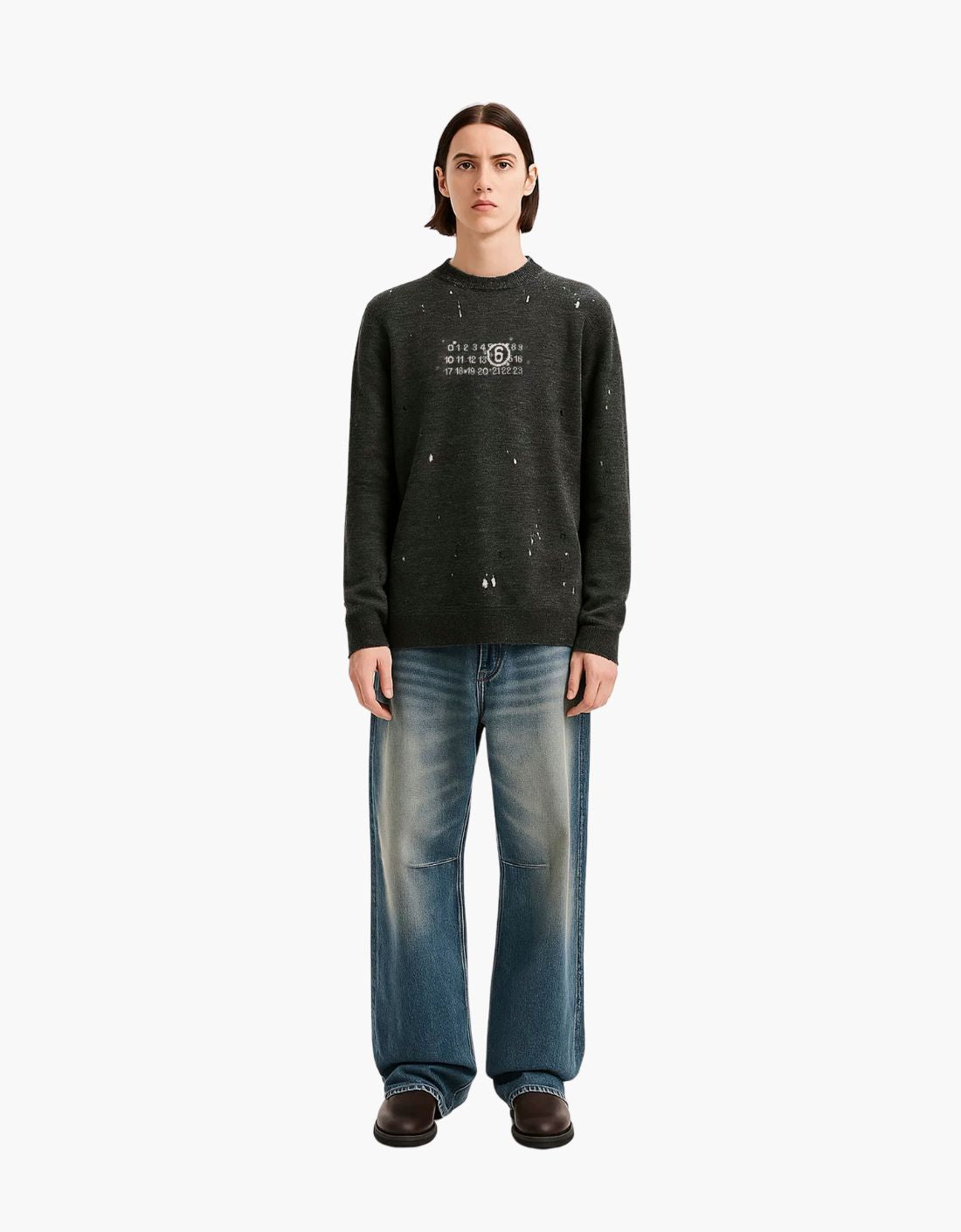 Jersey 100% lana virgen "Numeric Knit" - MM6