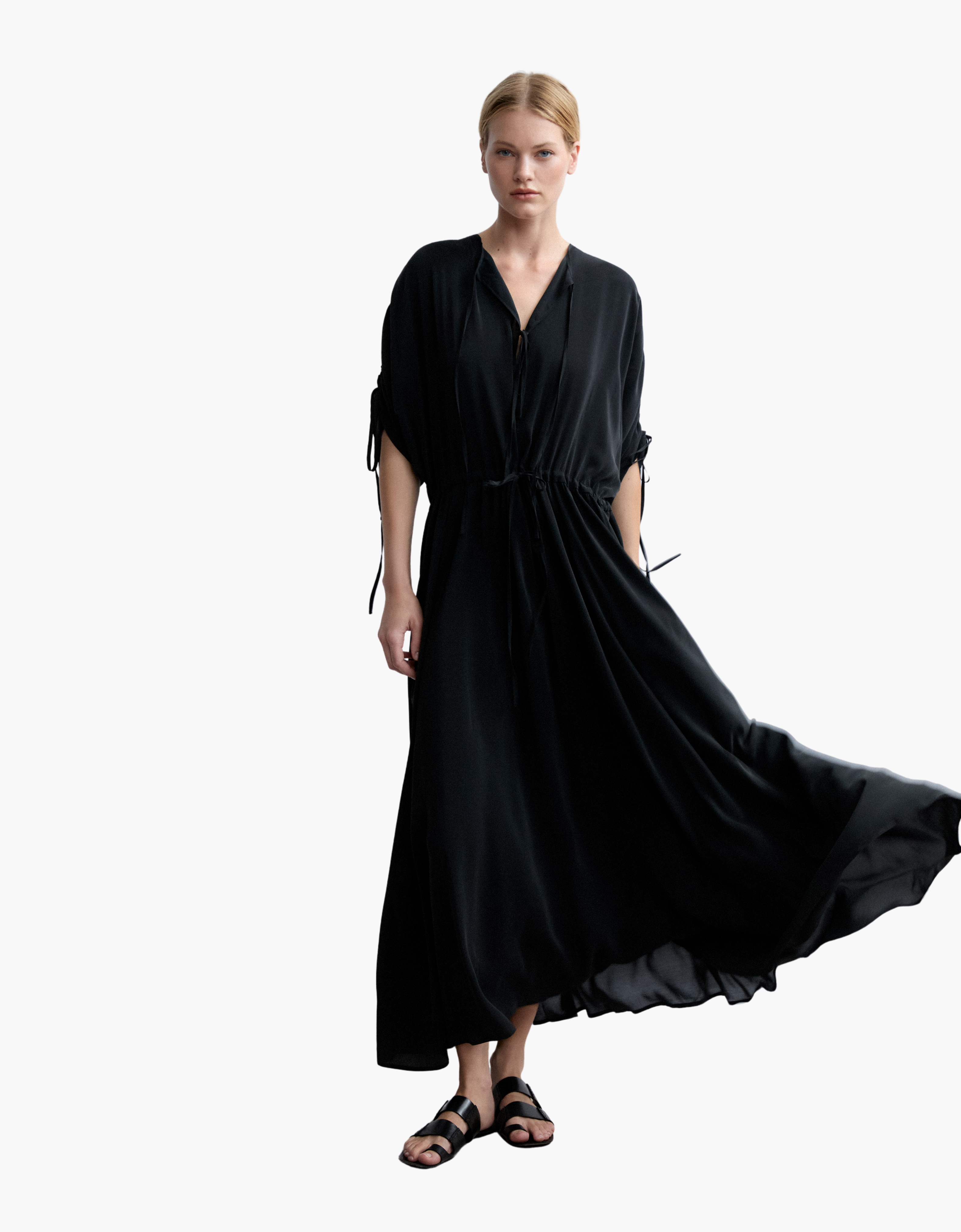 Vestido seda ajustable