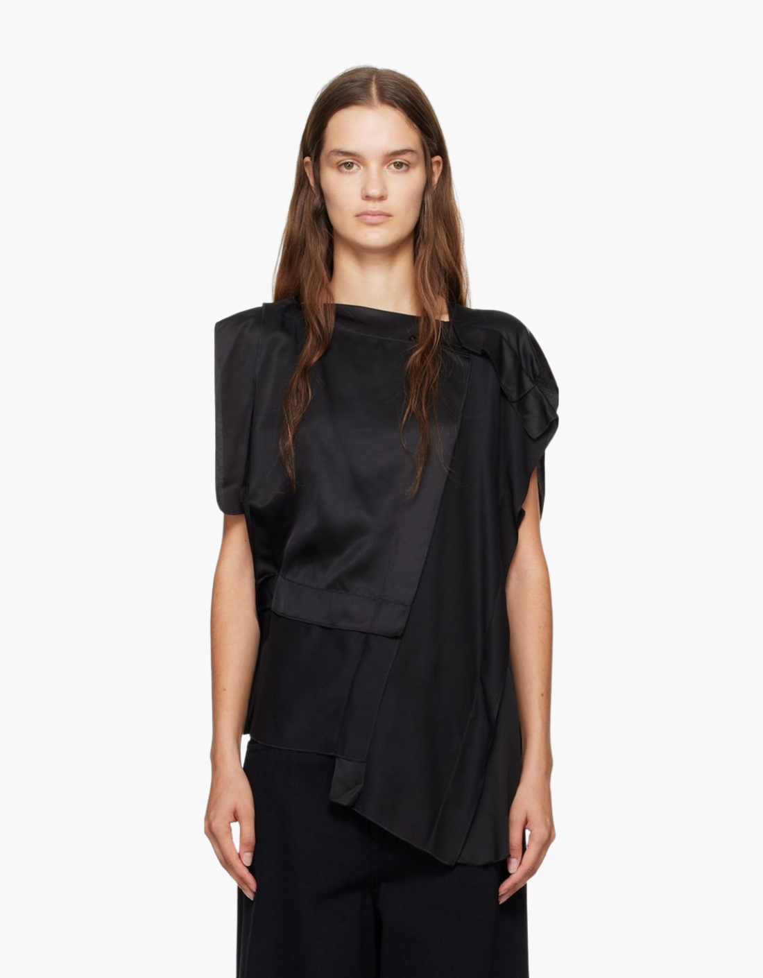 Haut asymétrique noir - MM6