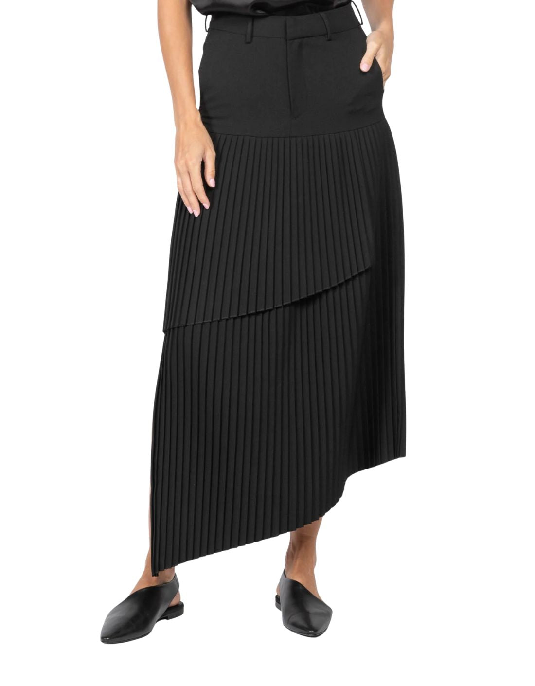 Falda tablas Negra MM6