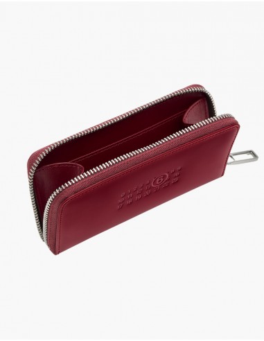 Cartera zip puntadas cuero