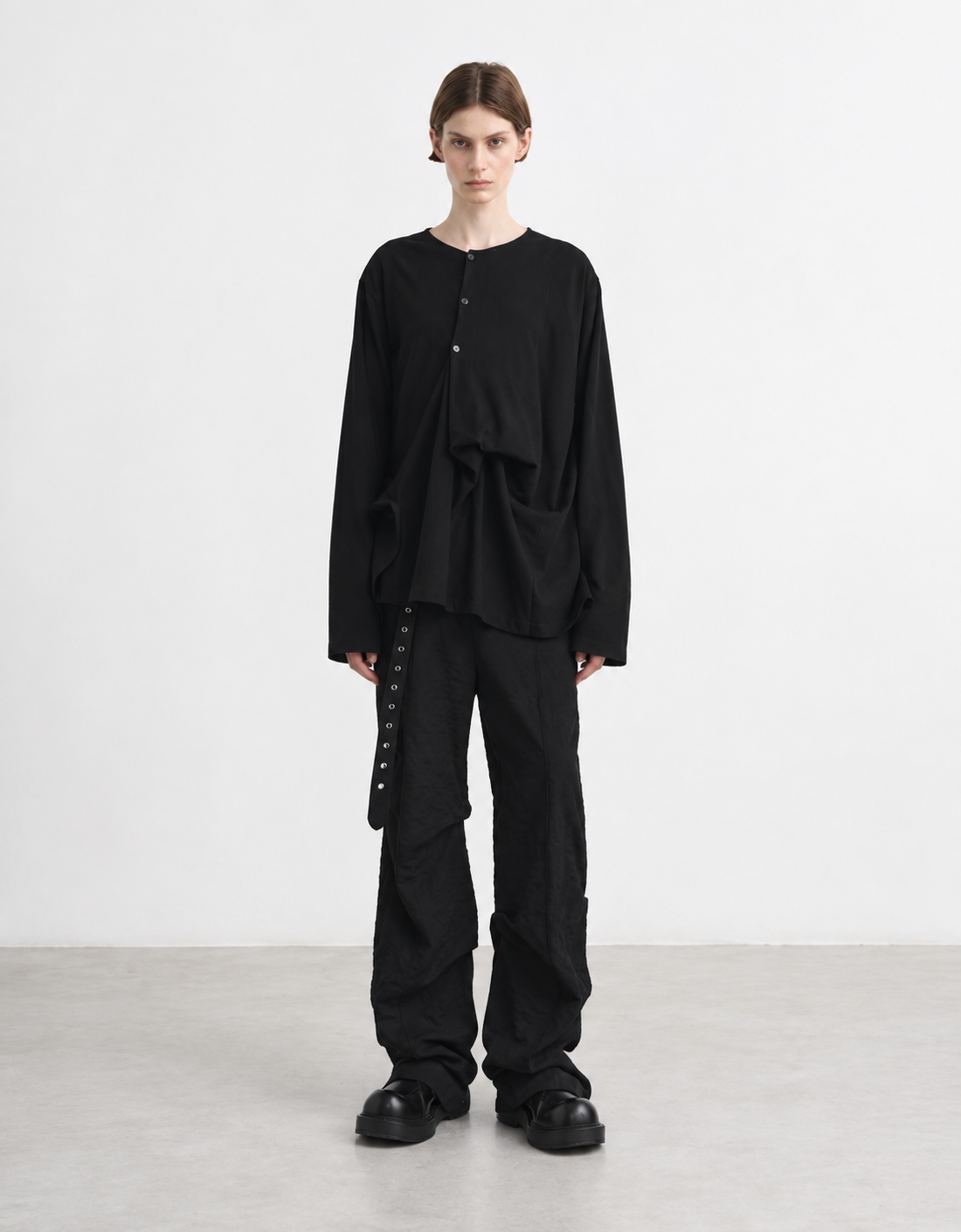 Sudadera algodón "Bias Drape Long Sleeve"