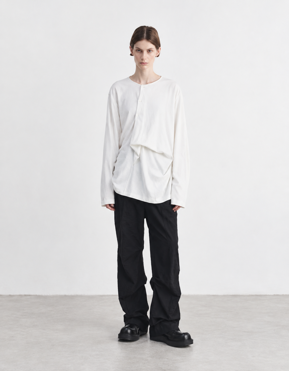 Sudadera algodón "Bias Drape Long Sleeve"