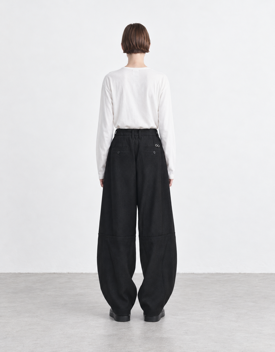 Pantalón mezcla de lana "Dart Balloon Pants"