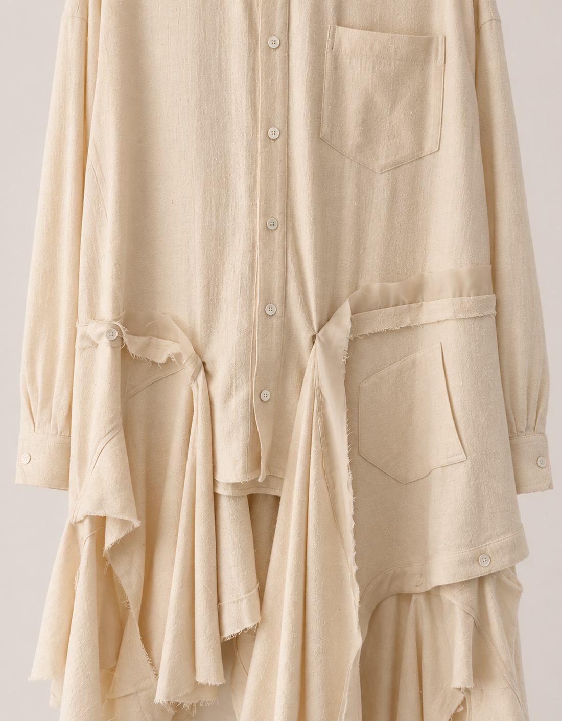 Camisa tejido combinado "Bias Interlock Shirt"