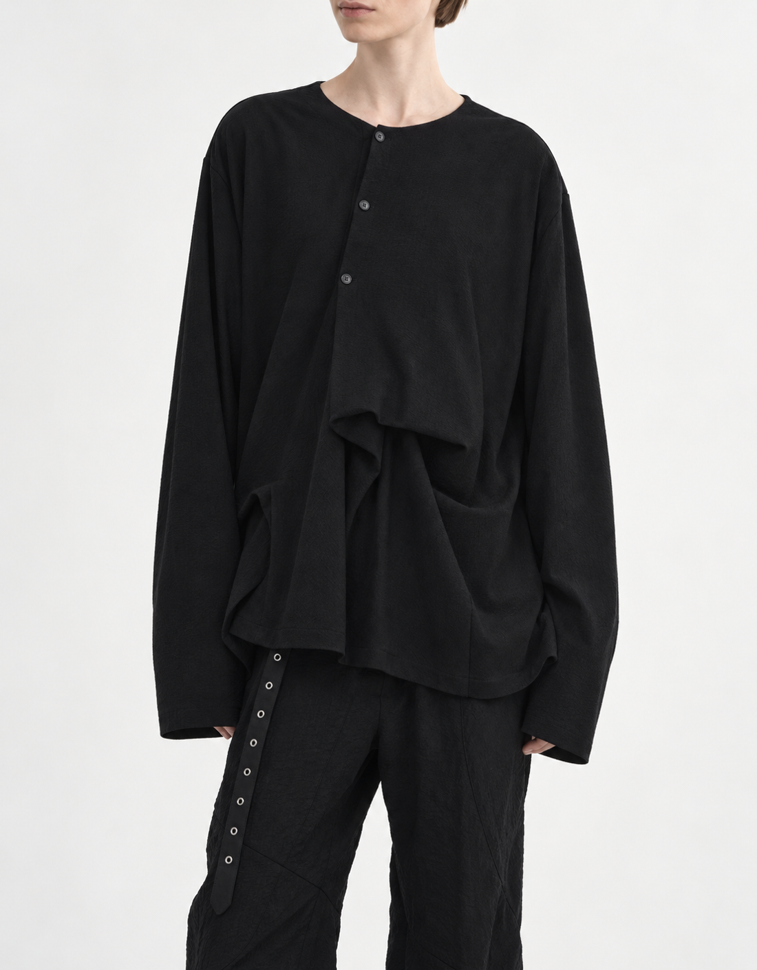 Sudadera algodón "Bias Drape Long Sleeve"