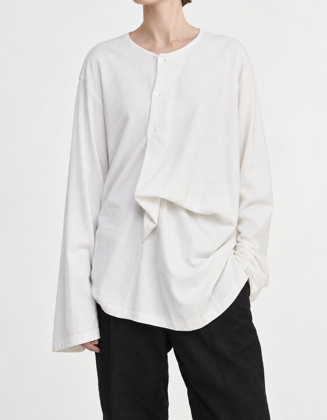 Sudadera algodón "Bias Drape Long Sleeve"