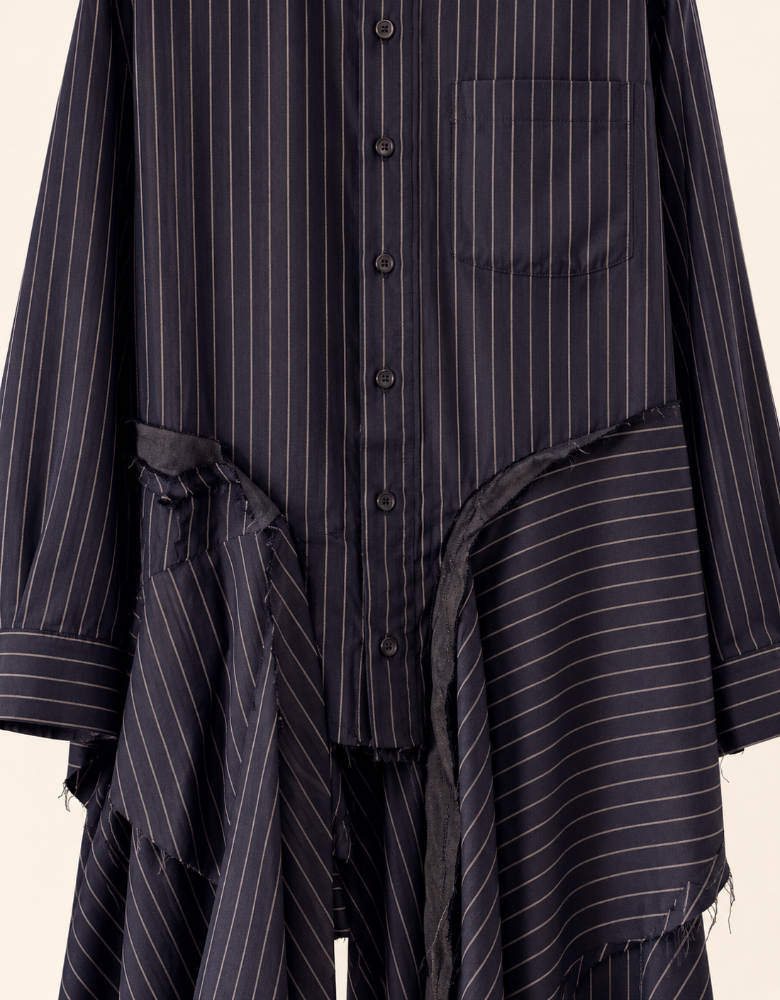 Camisa tejido combinado "Bias Interlock Shirt"