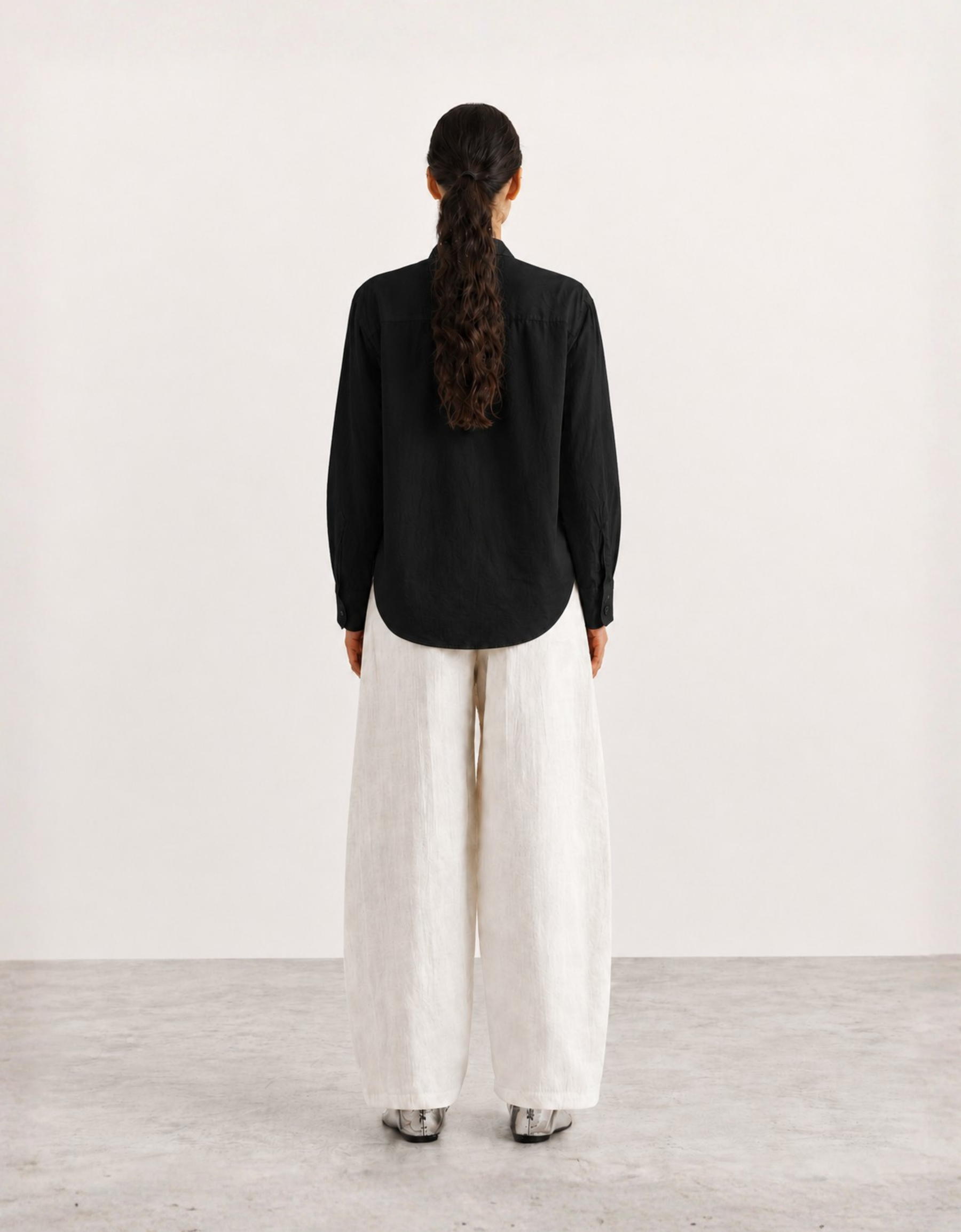 Camisa relaxed fit de tejido texturizado