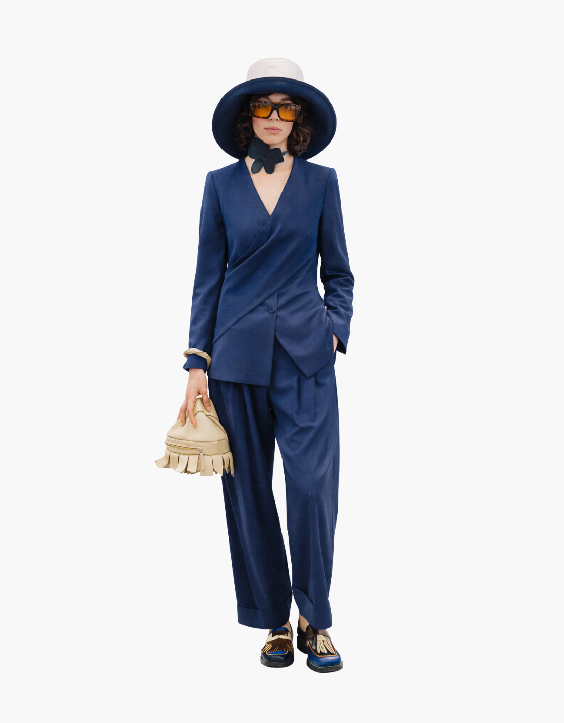 Blazer drapeada