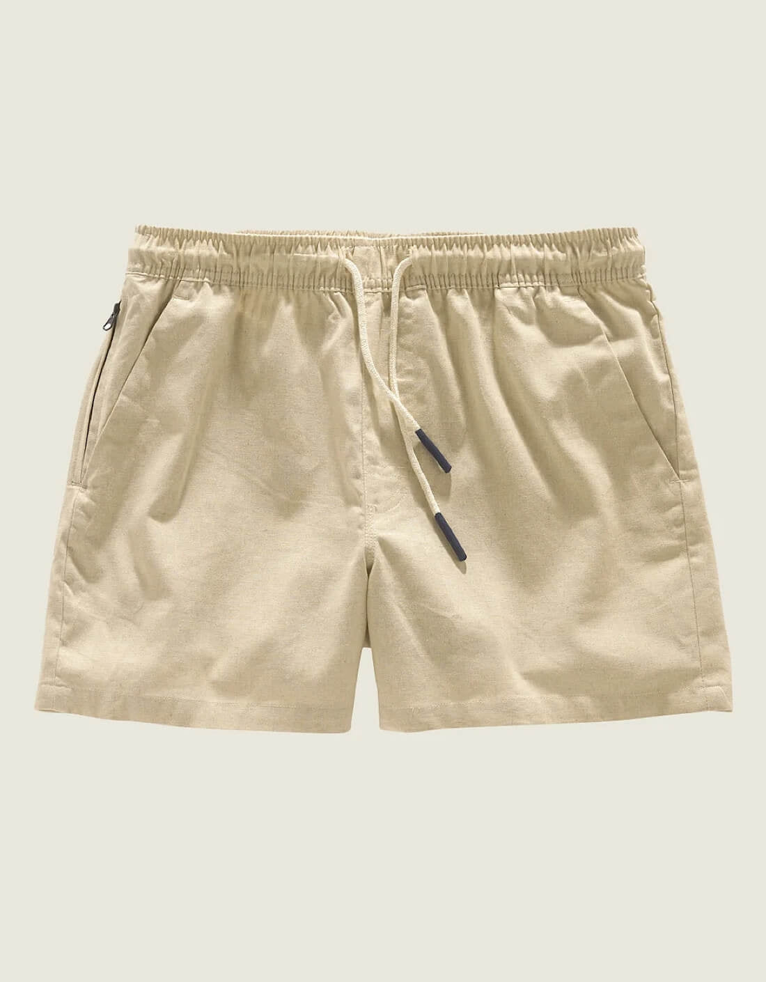 Beige Linen Shorts