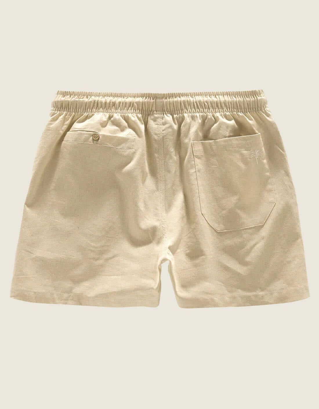 Beige Linen Shorts
