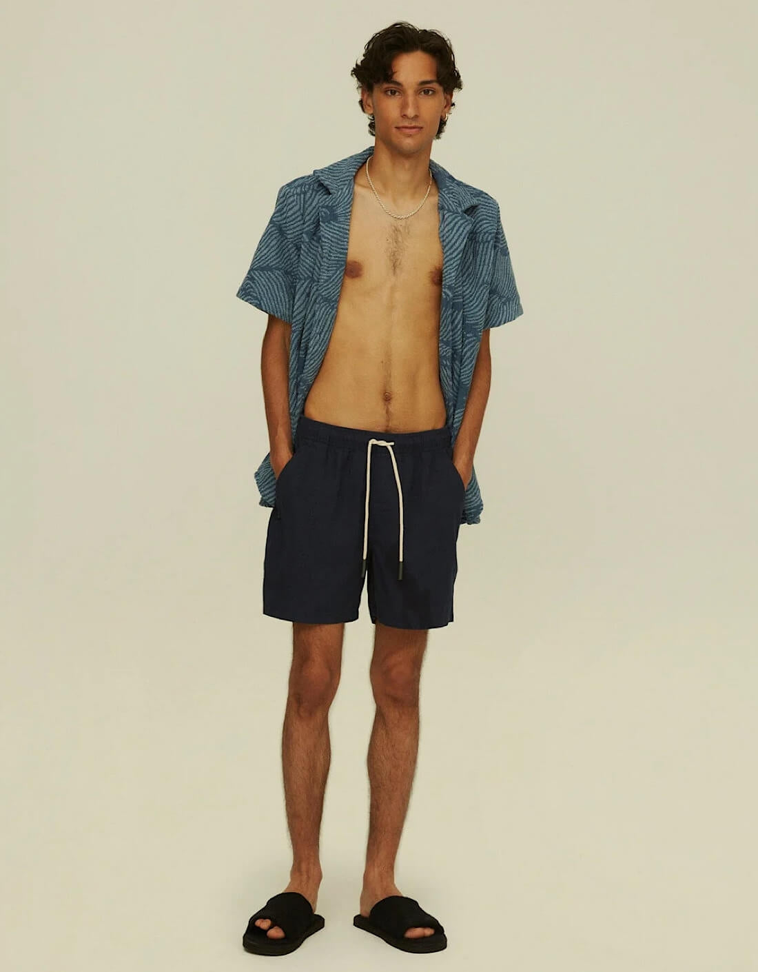 Short Lino Navy – vista principal