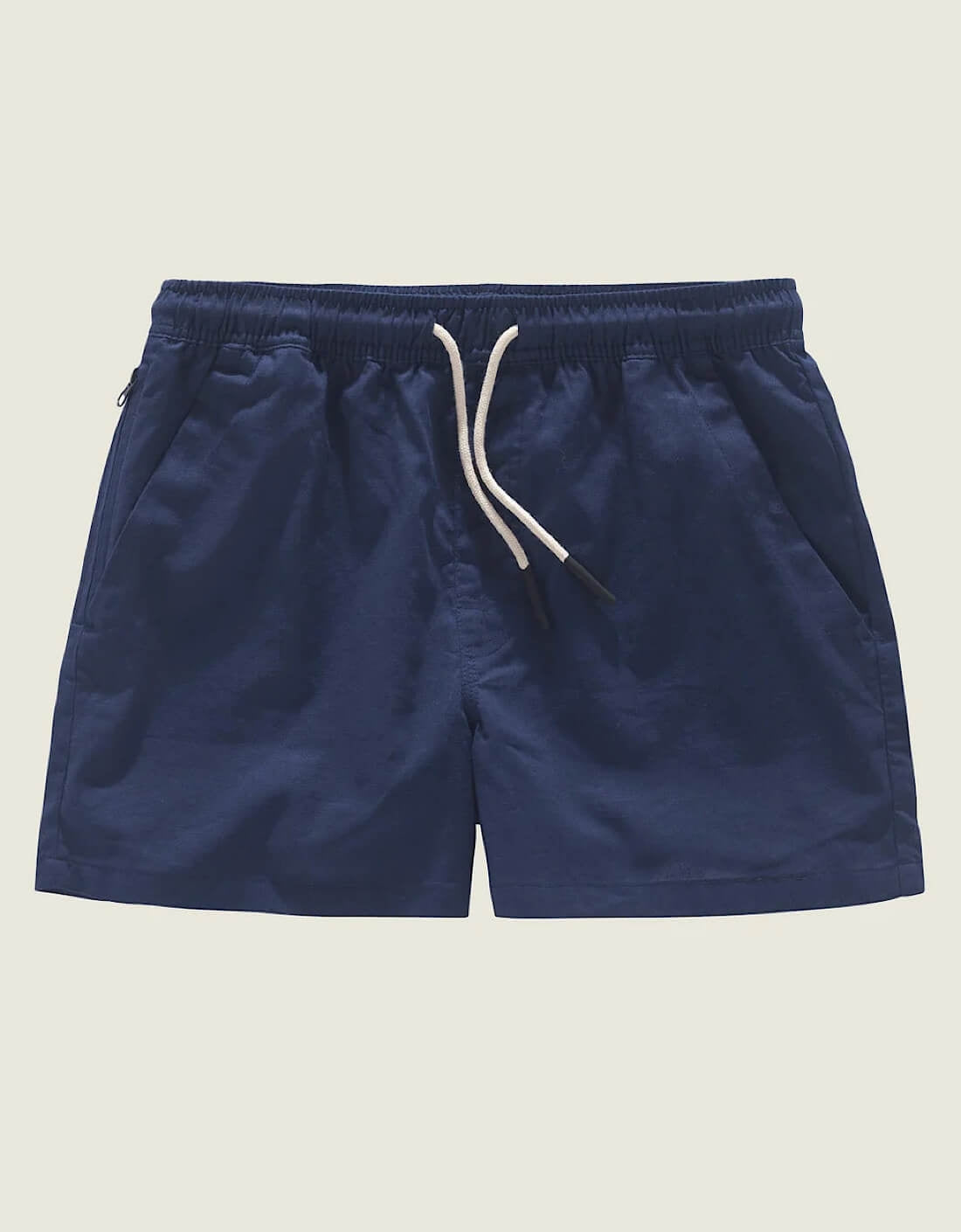 Navy Linen Shorts