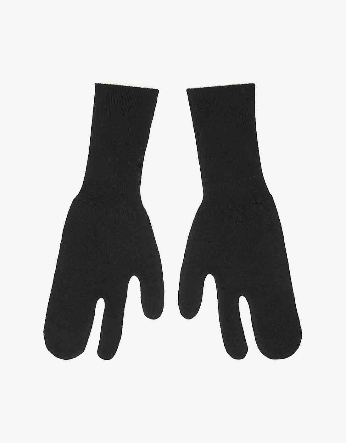Guantes lana negro MM6 – vista 2