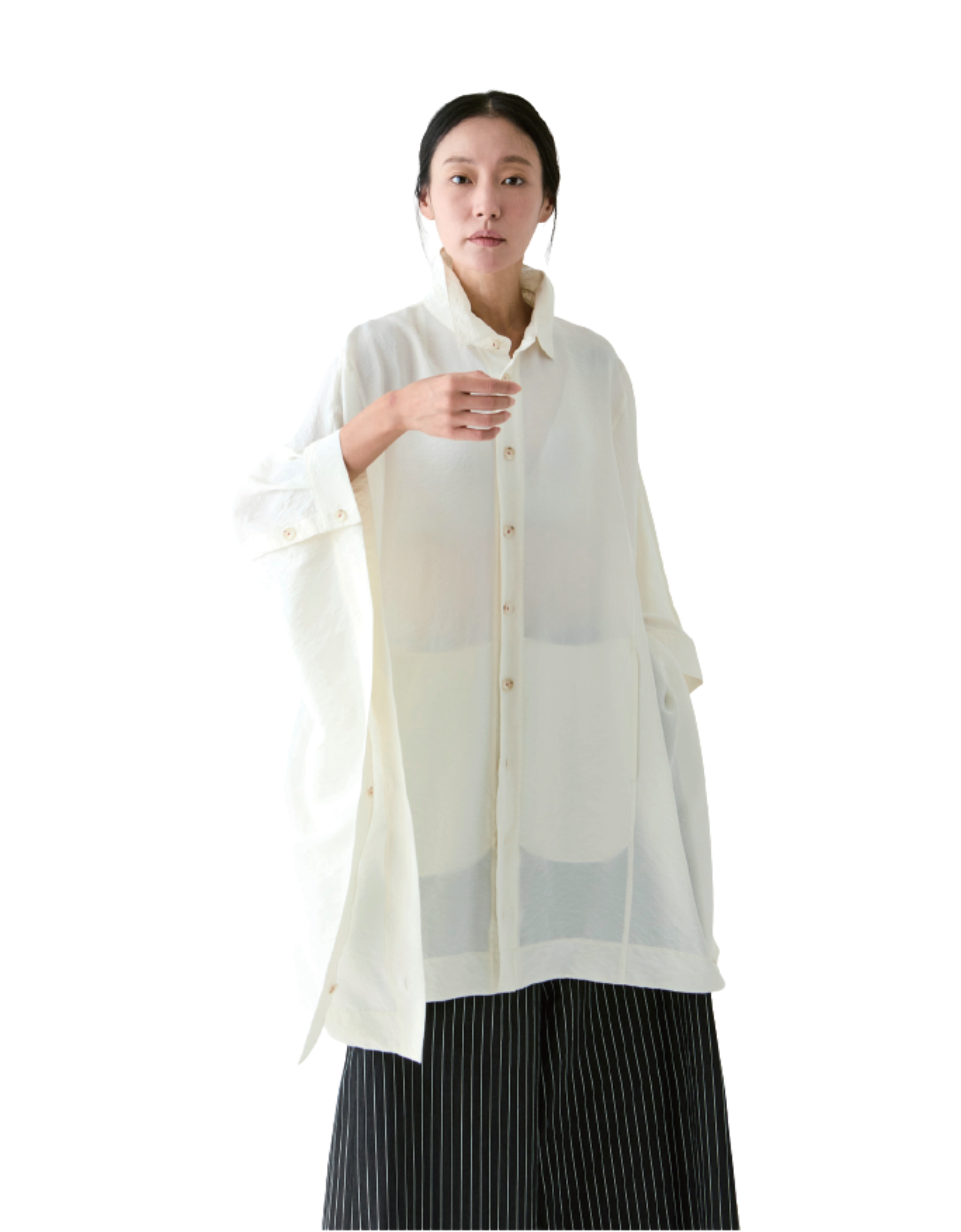 Poncho camisero fluido