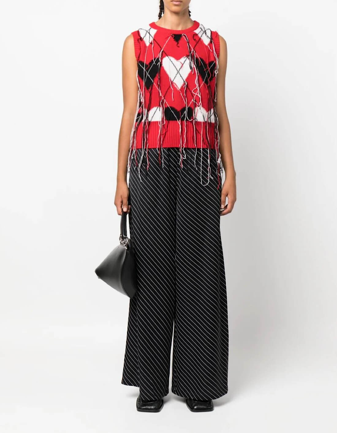 Pantalon à rayures diagonales - MM6