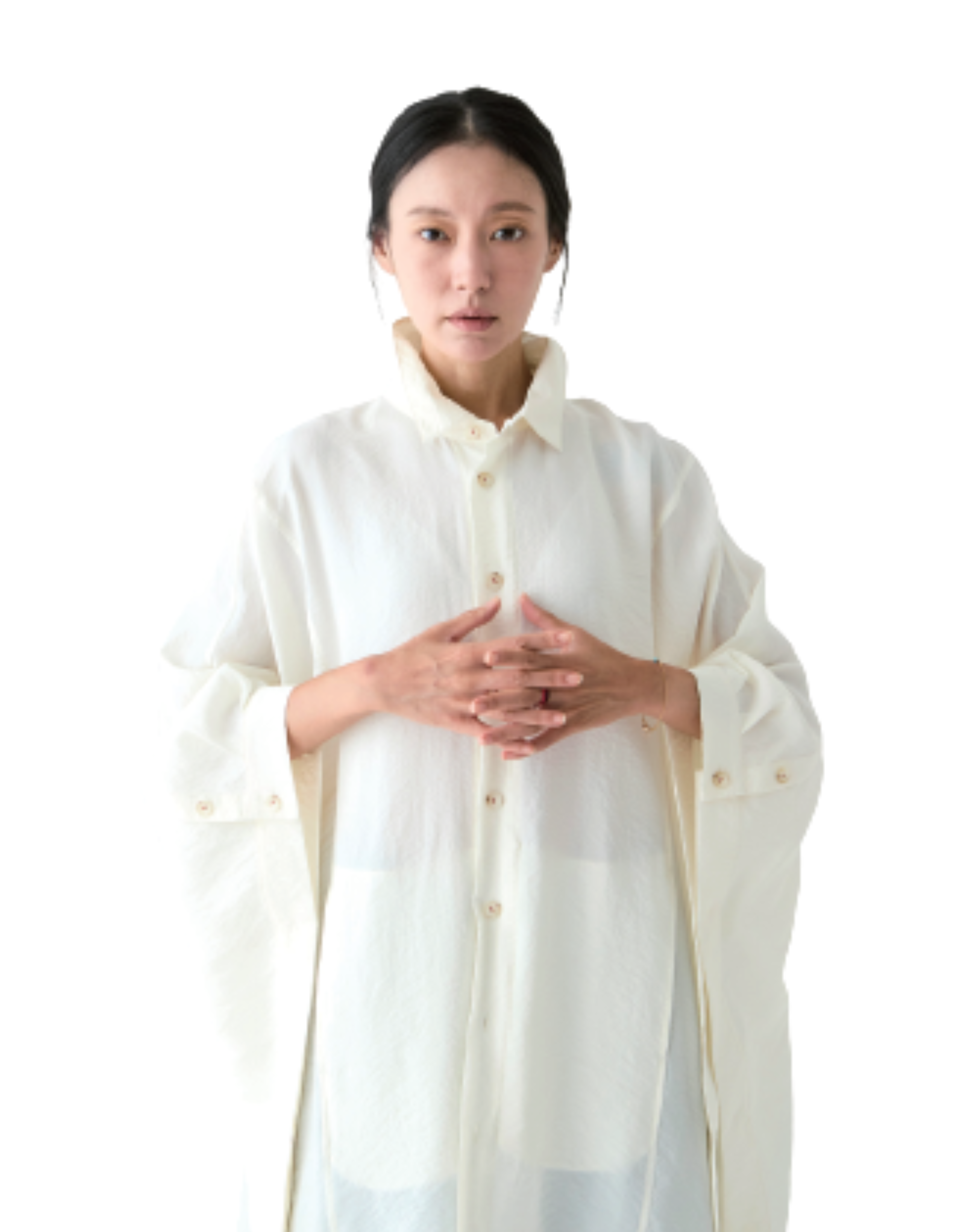 Poncho camisero fluido