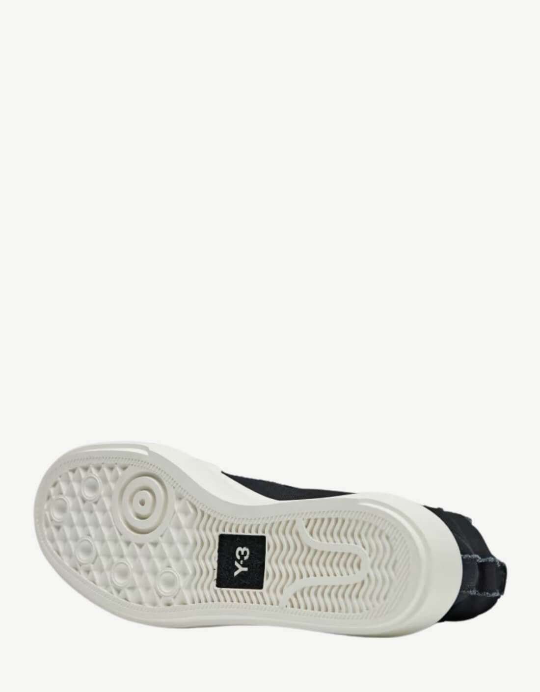 Zapatillas altas negras Y-3 ADIDAS Nizza Y-3 High con diseño deportivo y detalles elegantes, vistas laterales en imagen.
