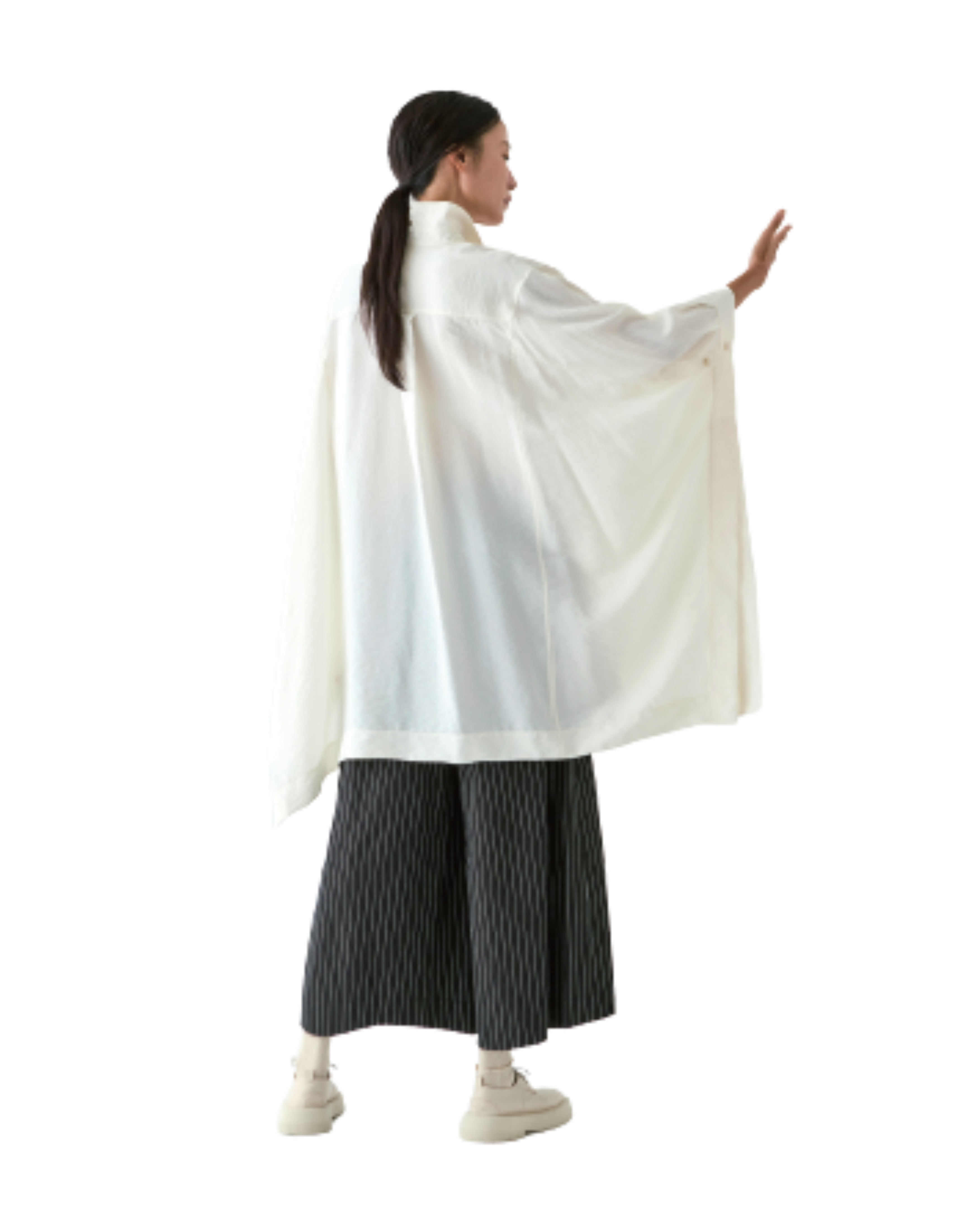 Poncho camisero fluido