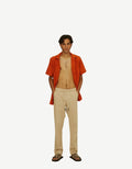 Pantalon en lin beige